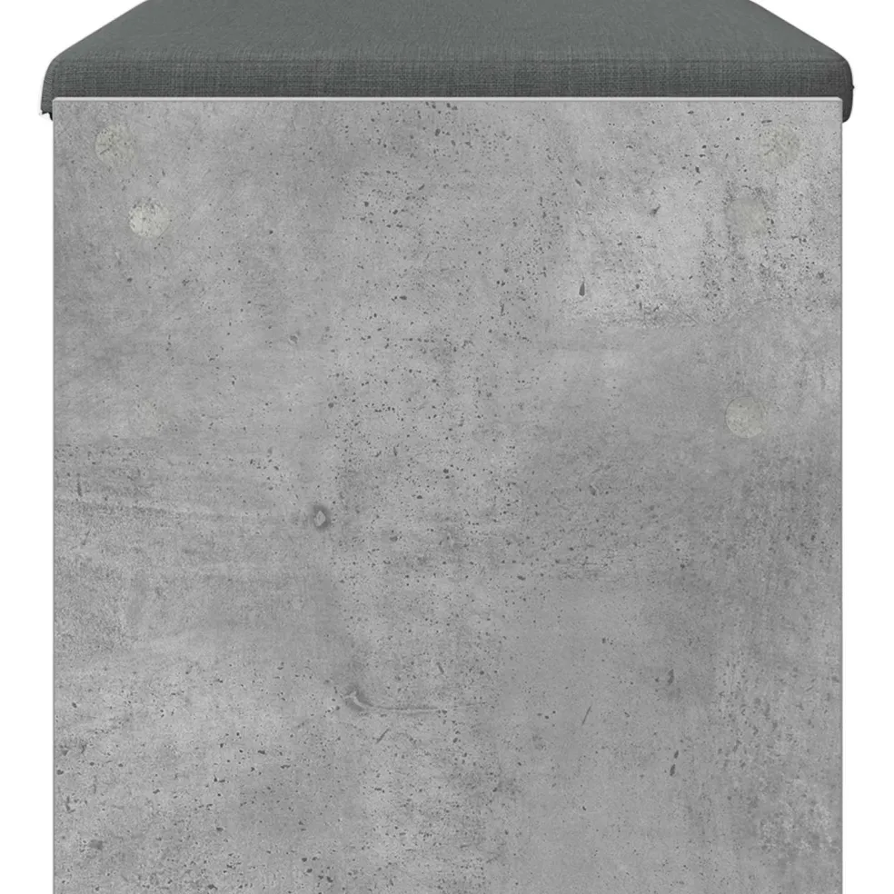 vidaXL Halbank met kussen Beton Grijs 63 x 38 x 40 cm