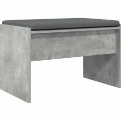 vidaXL Halbank met kussen Beton Grijs 63 x 38 x 40 cm
