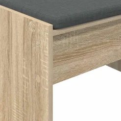 vidaXL Halbank met kussen Sonoma Eiken 63 x 38 x 40 cm