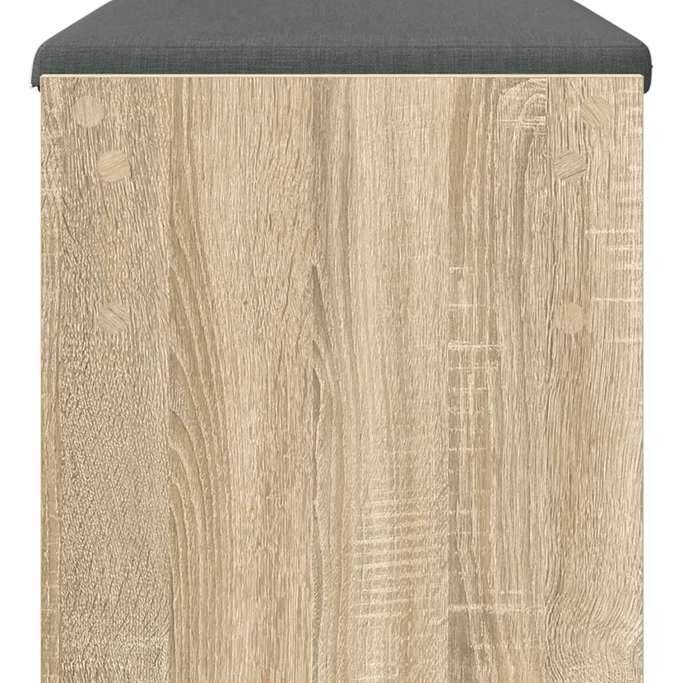 vidaXL Halbank met kussen Sonoma Eiken 63 x 38 x 40 cm