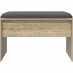 vidaXL Halbank met kussen Sonoma Eiken 63 x 38 x 40 cm