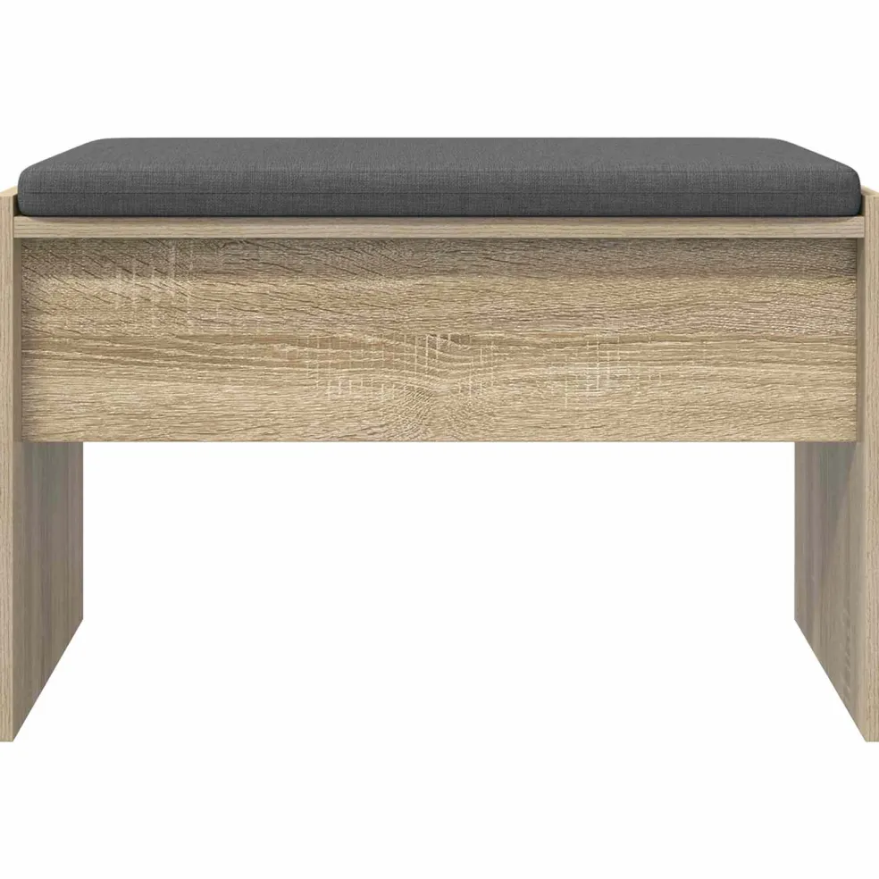 vidaXL Halbank met kussen Sonoma Eiken 63 x 38 x 40 cm