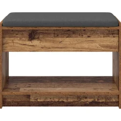 vidaXL Halbank Oudhout 63 x 38 x 45 cm Geïndustrialiseerd hout en stof