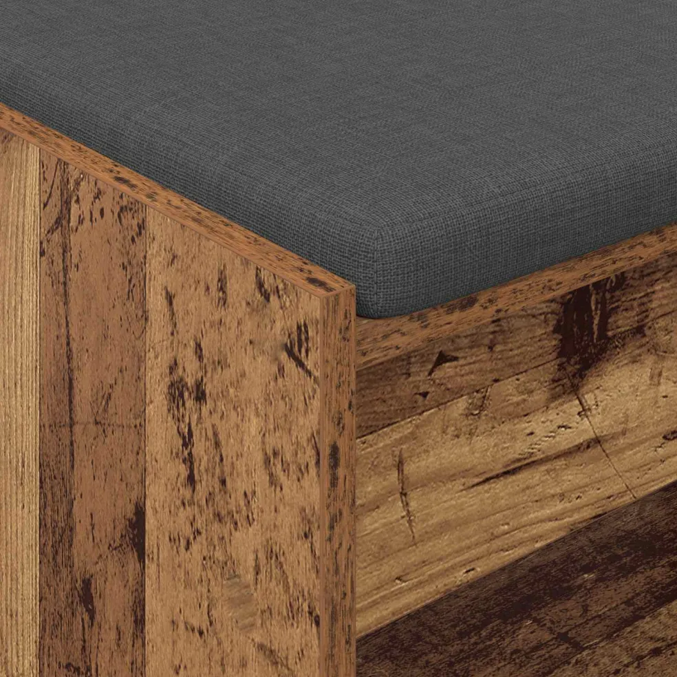vidaXL Halbank Oudhout 63 x 38 x 45 cm Geïndustrialiseerd hout en stof