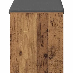 vidaXL Halbank Oudhout 63 x 38 x 45 cm Geïndustrialiseerd hout en stof