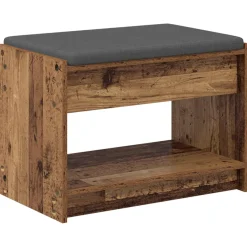 vidaXL Halbank Oudhout 63 x 38 x 45 cm Geïndustrialiseerd hout en stof