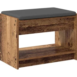 vidaXL Halbank Oudhout 63 x 38 x 45 cm Geïndustrialiseerd hout en stof