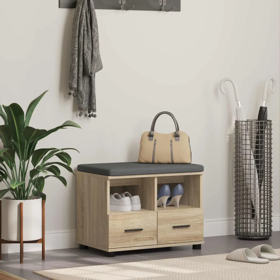 vidaXL Halbank Sonoma Eiken 60 x 38 x 46 cm