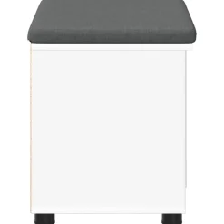 vidaXL Halbank Wit 60 x 38 x 46 cm Geïndustrialiseerd hout en stof