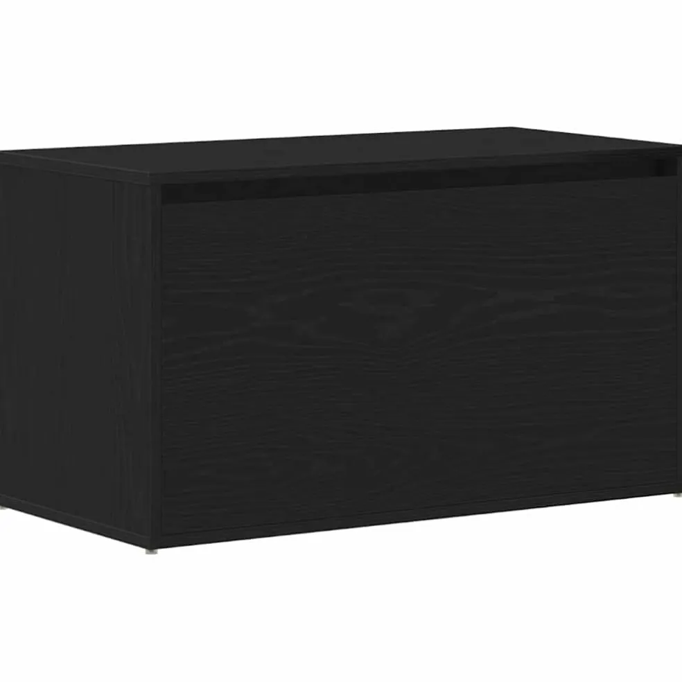vidaXL Halbank Zwart Eiken 80 x 40 x 45 cm Bewerkt hout
