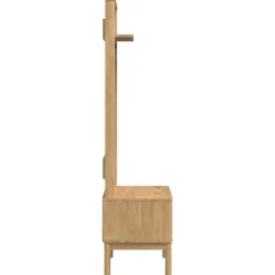 vidaXL Halkast FLORO Wasbruin 50 x 40 x 158 cm Massief Vurenhout
