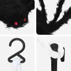 vidaXL Halloween spindecoratie met webben 2 st Zwart en wit 200 cm
