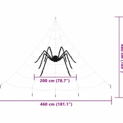 vidaXL Halloween spindecoratie met webben 2 st Zwart en wit 200 cm