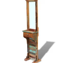 vidaXL Halspiegel 47x23x180 cm massief gerecycled hout