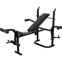 vidaXL Halterbank zwart