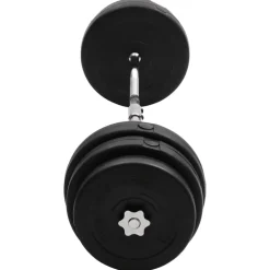 vidaXL Halter gebogen met gewichten 90 kg