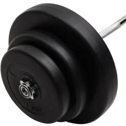 vidaXL Halter gebogen met gewichten 60 kg
