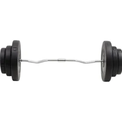 vidaXL Halter gebogen met gewichten 60 kg