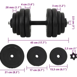 vidaXL Halter 15 kg
