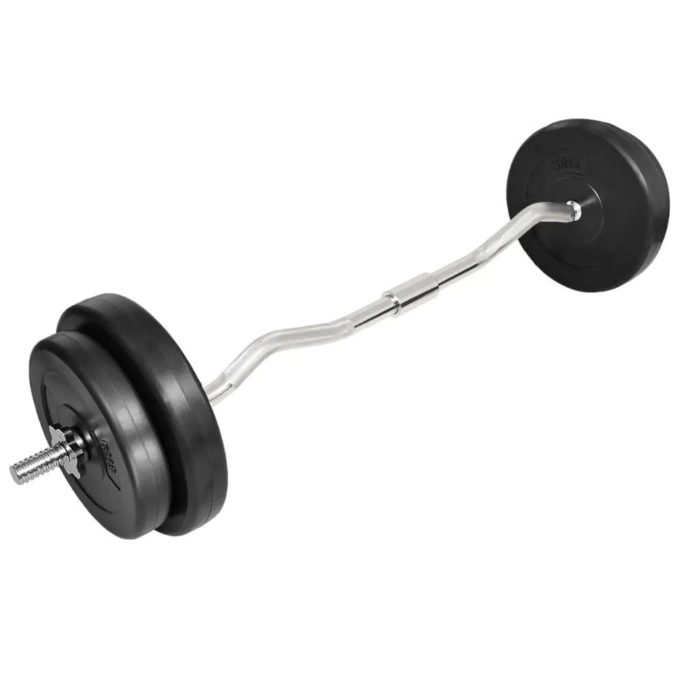 vidaXL Halter met gewichten 30 kg