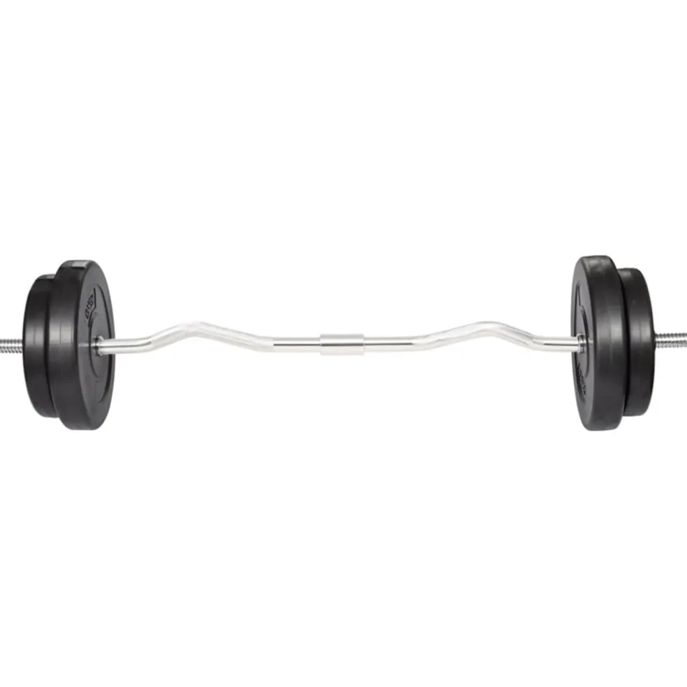 vidaXL Halter met gewichten 30 kg