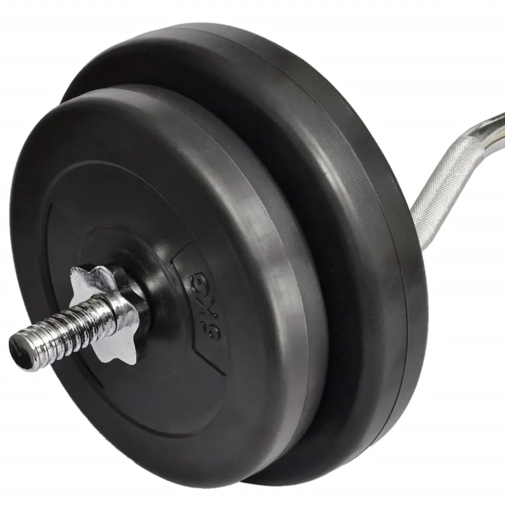 vidaXL Halter met gewichten 30 kg