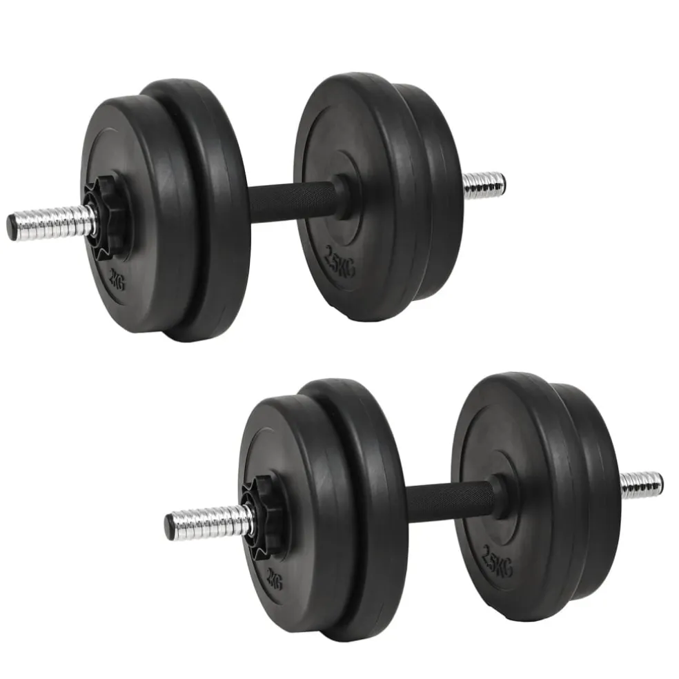 vidaXL Halter met gewichten 40 kg