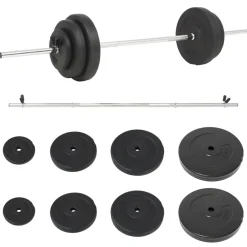 vidaXL Halter met gewichten 60 kg