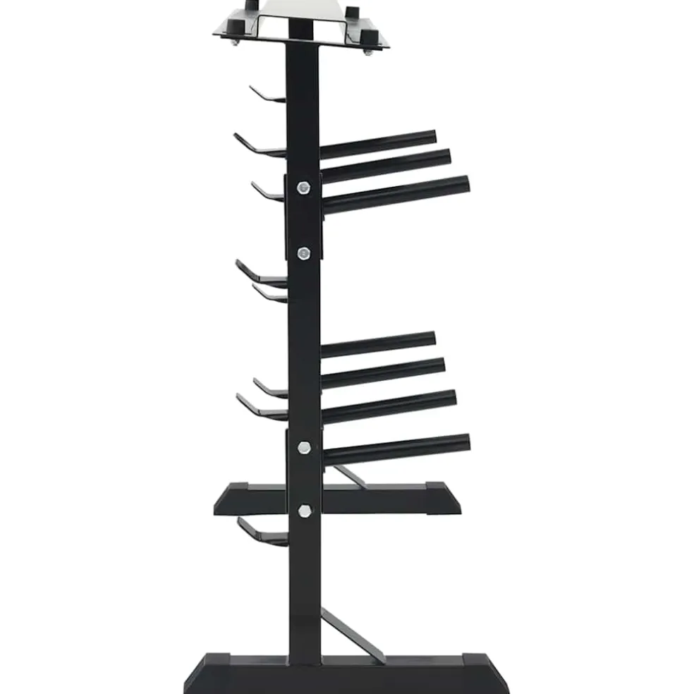 vidaXL Halterrek Zwart 99 x 45 x 95,5 cm Gepoedercoat staal
