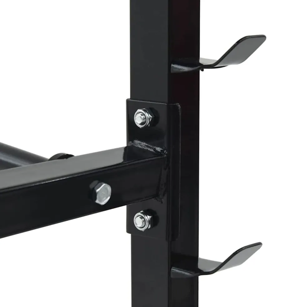 vidaXL Halterrek Zwart 99 x 45 x 95,5 cm Gepoedercoat staal