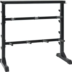 vidaXL Halterrek Zwart 99 x 45 x 95,5 cm Gepoedercoat staal