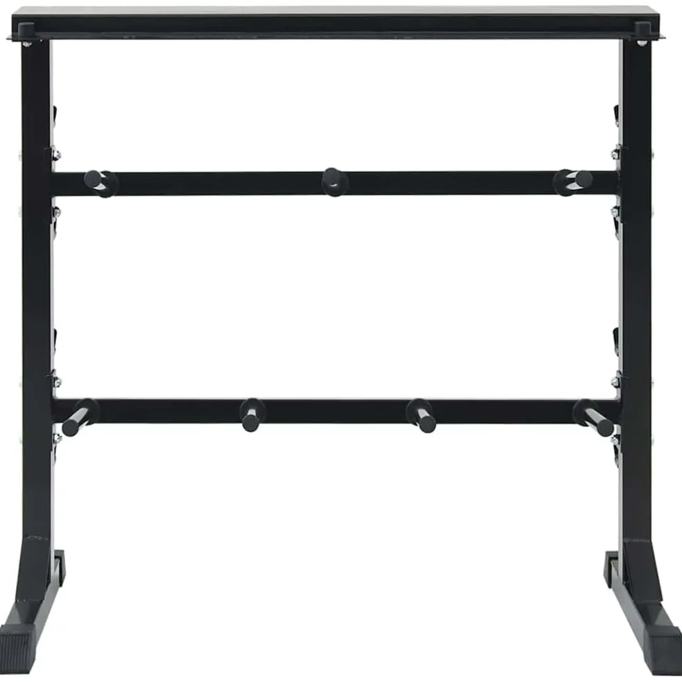 vidaXL Halterrek Zwart 99 x 45 x 95,5 cm Gepoedercoat staal