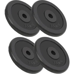 vidaXL Halterschijven 4 st 4x7,5 kg gietijzer