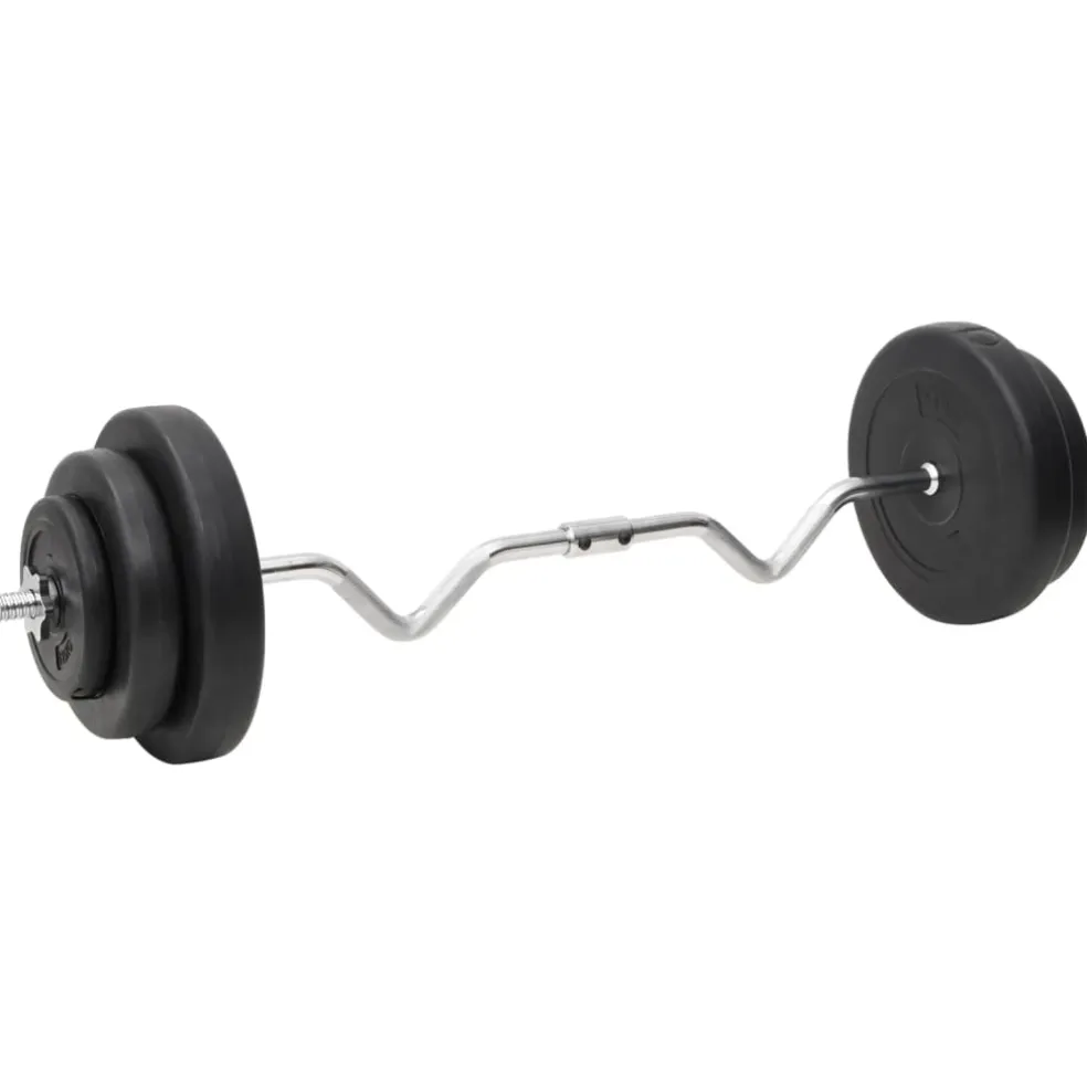 vidaXL Halterset met gewichten curl 60 kg