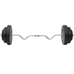 vidaXL Halterset met gewichten curl 60 kg