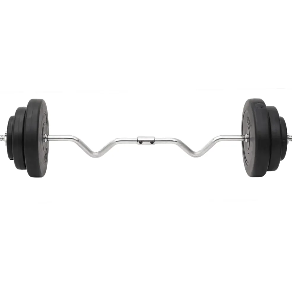 vidaXL Halterset met gewichten curl 60 kg