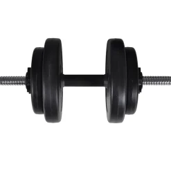 vidaXL Halter-/squatrek met halterset 60,5 kg