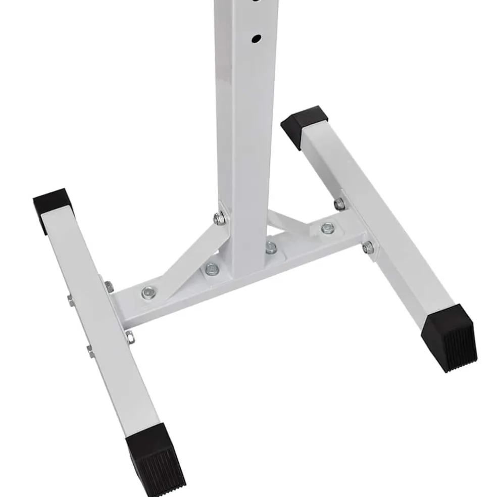 vidaXL Halter-/squatrek met halterset 60,5 kg