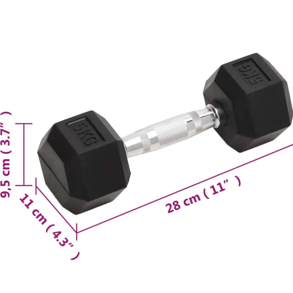 vidaXL Halters 2 st 5 kg totaal gietijzer