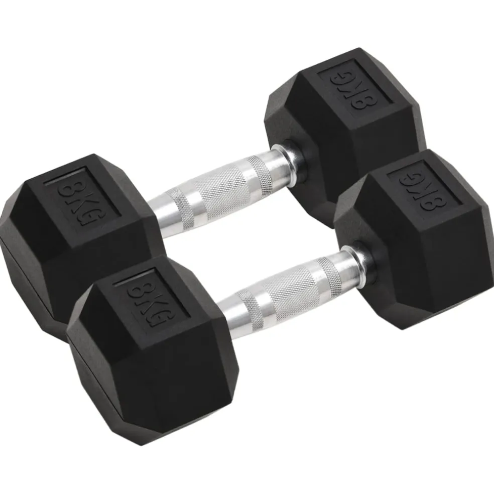 vidaXL Halters 2 st 8 kg totaal gietijzer