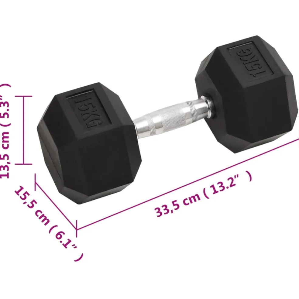 vidaXL Halters 2 st 15 kg totaal gietijzer