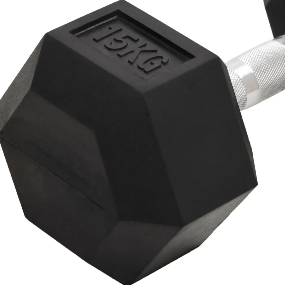 vidaXL Halters 2 st 15 kg totaal gietijzer