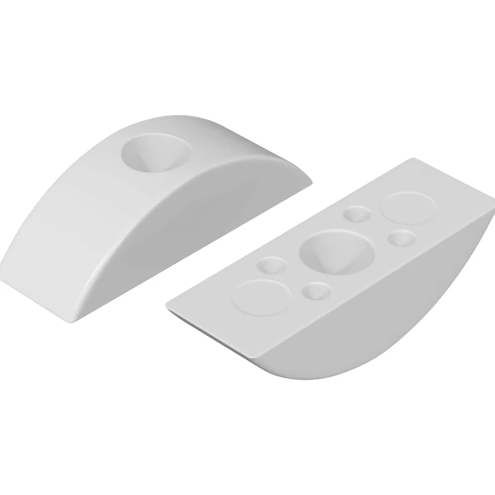 vidaXL Halvemaanring 2 st Wit M6 Polypropyleen