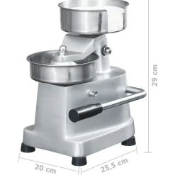 vidaXL Hamburgerpersmachine met 500 scheidingsbladen 10 cm aluminium