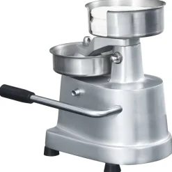 vidaXL Hamburgerpersmachine met 500 scheidingsbladen 10 cm aluminium