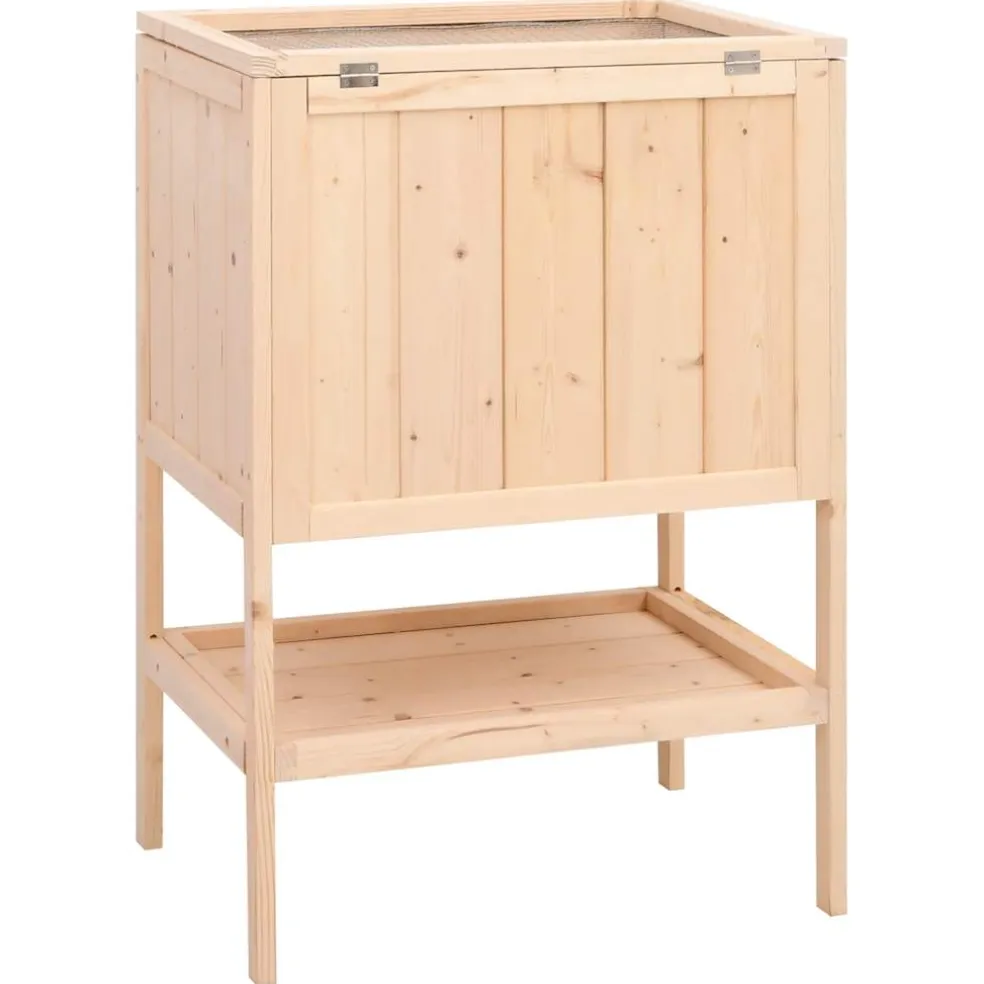 vidaXL Hamsterkooi 55x40x80 cm massief vurenhout