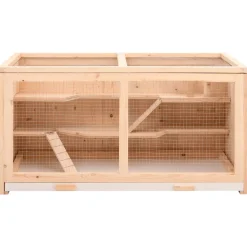 vidaXL Hamsterkooi 104x52x54 cm massief vurenhout