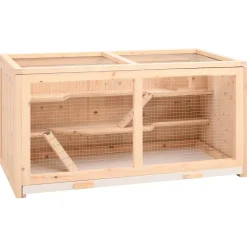 vidaXL Hamsterkooi 104x52x54 cm massief vurenhout