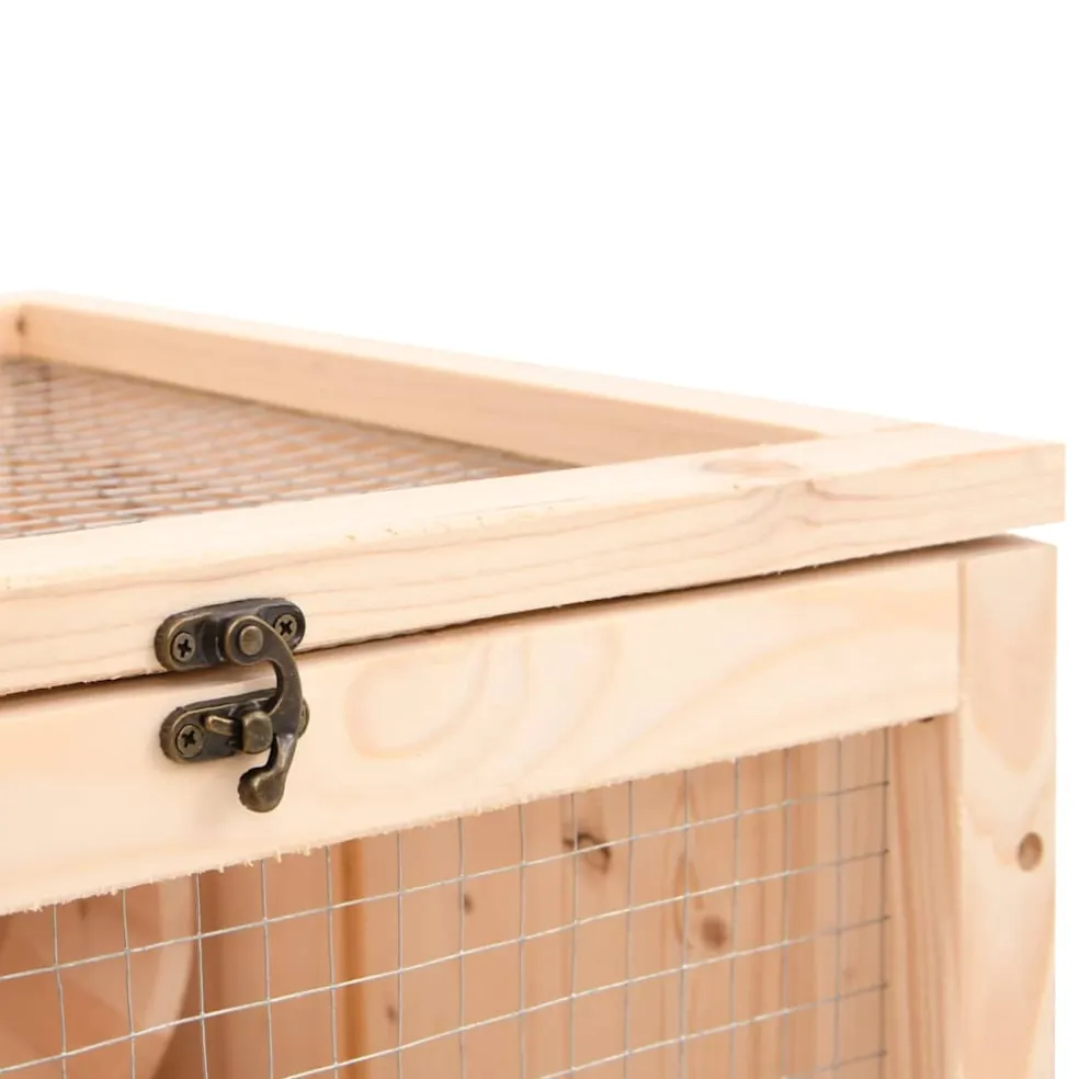 vidaXL Hamsterkooi 81x40x60 cm massief vurenhout