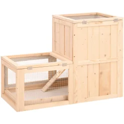 vidaXL Hamsterkooi 81x40x60 cm massief vurenhout